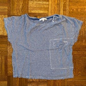 Charlotte Ronson Striped T-Shirt | Size M